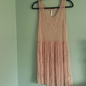 FP cream chiffon dress.